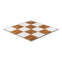 California Portable Dance Floor 16' x 16' New England Plank and White Checker Composite Laminate Portable Dance Floor