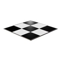 California Portable Dance Floor 12' x 12' Black and White Checker Composite Laminate Portable Dance Floor