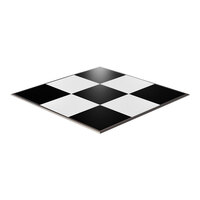 California Portable Dance Floor 12' x 12' Black and White Checker Composite Laminate Portable Dance Floor with ADA-Compliant Edging