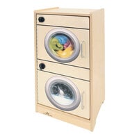 Whitney Brothers Let's Play 14 3/4" x 12 1/2" x 29 1/2" Natural Toddler Washer / Dryer