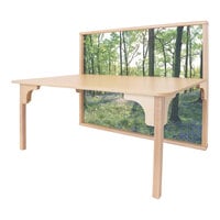 Whitney Brothers Nature View WB2614 43 1/4" x 29" x 36 1/4" Wood Table with Serenity Backdrop