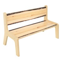 Whitney Brothers Nature View Live Edge Wood Bench
