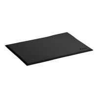 Choice 2' x 3' Black Grease-Resistant Anti-Fatigue Closed-Cell Nitrile Rubber Floor Mat with Beveled Edge - 5/8" Thick