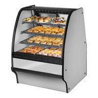 True TGM-DC-36-SC/SC-S-S 36 1/4" Curved Glass Stainless Steel Dry Bakery Display Case with Stainless Steel Interior