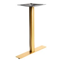 Art Marble Furniture 24" x 4" Gold Stainless Steel Bar Height End Table Base