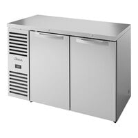 True TBR52-RISZ1-L-S-SS-1 52" Stainless Steel Solid Door Narrow Back Bar Refrigerator with LED Lighting