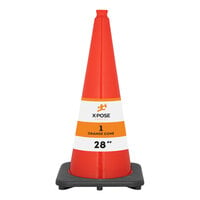 Xpose Safety 28" Orange Heavy-Duty PVC Traffic Cone with 7 lb. Base OTC28-1-X