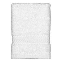 Garnier-Thiebaut Sirocco 13" x 13" White 100% Combed Terry Cotton Wash Cloth 2 lb. - 150/Case