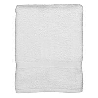Garnier-Thiebaut Bora 34" x 64" White Cotton / Polyester Pool Towel 15 lb. - 24/Case