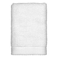 Garnier-Thiebaut Royal 12" x 12" White 100% Zero-Twist Combed Terry Cotton Wash Cloth 1.25 lb. - 200/Case