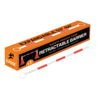 Xpose Safety 53"- 84" Orange and White Retractable Cone Bar CBO53/84-1-X