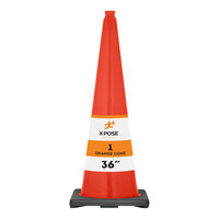 Xpose Safety 36" Orange Heavy-Duty PVC Traffic Cone with 10 lb. Base OTC36-1-X