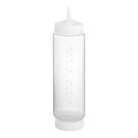Vollrath Traex® 24 oz. Clear FIFO Squeeze Dispenser with Clear Single Tip Cap and Base Cap
