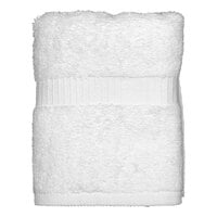 Garnier-Thiebaut Zephyr 16" x 30" White 100% Combed Terry Cotton Hand Towel 4.5 lb. - 72/Case