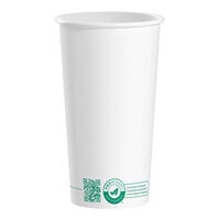 Solo ProPlanet 20 oz. White Compostable Single Wall PLA Paper Hot Cup - 40/Pack
