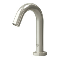 T&S WaveCrest ECW-3150-BN Brushed Nickel Deck Mount Sensor Faucet with 4 13/16" Gooseneck Spout and 0.5 GPM Vandal-Resistant Non-Aerated Spray Device