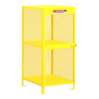 Valley Craft 32" x 40" x 71" 2-Shelf Yellow Gas Cylinder Cabinet F89047 - 8 Cylinder Capacity