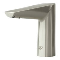 T&S WaveCrest ECW-3162-BN Brushed Nickel Deck Mount Sensor Faucet with 5" Cast Spout and 0.5 GPM Vandal-Resistant Non-Aerated Spray Device