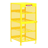 Valley Craft 32" x 40" x 71" Yellow Horizontal Gas Cylinder Cabinet F89046 - 8 Cylinder Capacity