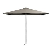 Lancaster Table & Seating 9' Square Graphite Pulley Lift Black Aluminum Umbrella