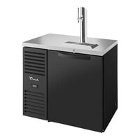 True TDR36-RISZ1-L-B-S-1 36" Single Tap Kegerator Beer Dispenser - Black, (1) 1/2 Keg Capacity