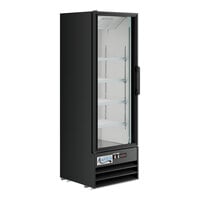 Avantco GDC-10-HC 21 5/8" Black Left-Hinged Swing Glass Door Merchandiser Refrigerator with LED Lighting