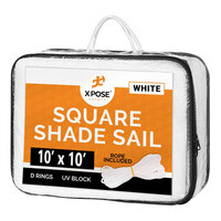 Xpose Safety White Square HDPE Shade Sail