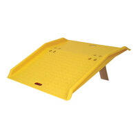 Eagle Manufacturing 35" x 36" x 5" Yellow HDPE Portable Dock Plate 1795 - 750 lb. Capacity
