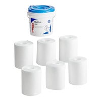 WypAll® CriticalClean WetTask 6" x 12" Wiper (6) 140 Count Rolls with 1 Bucket 06411