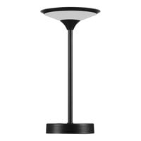 Globe Novogratz 12" Modern Matte Black Outdoor Battery-Powered LED Table Lamp with Frosted Diffuser Shade - 120V, 1.5W