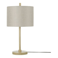 Globe 22" Japandi Light Wood-Toned Table Lamp with Jute Shade - 120V, 60W