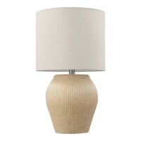 Globe 18" Lofty Chic Soft Beige Ceramic Table Lamp - 120V, 60W