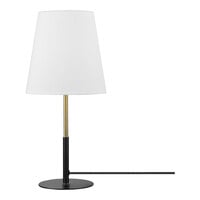 Globe 17" Minimalist Matte Black / Matte Brass Table Lamp - 120V, 60W