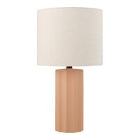 Globe 20" Rustic Terracotta Ribbed Ceramic Table Lamp - 120V, 60W