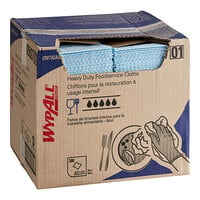 WypAll® CriticalClean 12 5/16" x 23 5/16" Blue Heavy-Duty Foodservice Wiper - 300/Case
