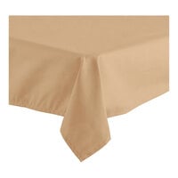 Oxford Square Sandalwood 100% Spun Polyester Hemmed Cloth Table Cover