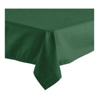 Oxford 72" x 72" Square Hunter Green 100% Spun Polyester Hemmed Cloth Table Cover - 12/Case