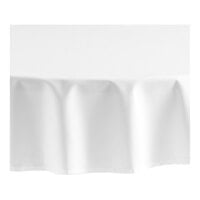 Oxford Round White 100% Spun Polyester Merrowed Edge Cloth Table Cover