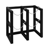 Justrite 30" x 16" x 30" Gas Cylinder Barricade Rack for 2 Vertical Cylinders 35100