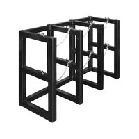 Justrite 44" x 16" x 30" Gas Cylinder Barricade Rack for 3 Vertical Cylinders 35122