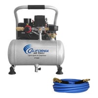 California Air Tools Light & Quiet Oil-Free 1 Gallon Steel Tank Air Compressor with 25' Hybrid Air Hose 1P1060SH - 3/5 hp, 110V