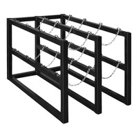 Justrite 30" x 50" x 30" Gas Cylinder Barricade Rack for 8 Vertical Cylinders 35118