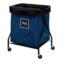 Royal Basket Trucks 8 Cu. Ft. Navy Blue Vinyl X-Frame Cart R06-VVX-XFA-3ONN