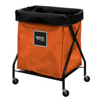 Royal Basket Trucks 10 Cu. Ft. Orange Vinyl X-Frame Cart R08-OOX-XFA-3ONN