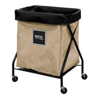 Royal Basket Trucks 8 Cu. Ft. Tan Vinyl X-Frame Cart R06-TTX-XFA-3ONN