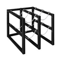 Justrite 30" x 38" x 30" Gas Cylinder Barricade Rack for 6 Vertical Cylinders 35112