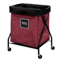 Royal Basket Trucks 8 Cu. Ft. Maroon Vinyl X-Frame Cart R06-MMX-XFA-3ONN