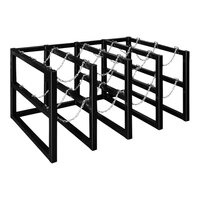 Justrite 58" x 38" x 30" Gas Cylinder Barricade Rack for 12 Vertical Cylinders 35156