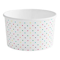 Choice 16 oz. Polka Dot Paper Frozen Yogurt / Food Cup - 1000/Case