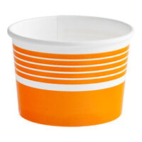 Choice 4 oz. Orange Paper Frozen Yogurt / Food Cup - 1000/Case